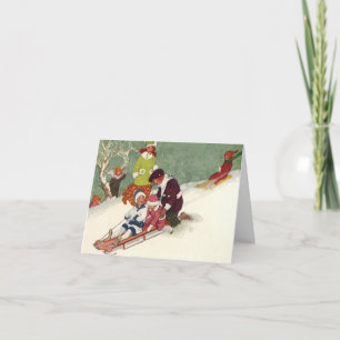 Vintage Christmas Thank You Holiday Card