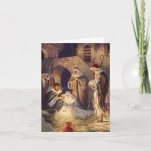 Vintage Christmas Thank You Holiday Card