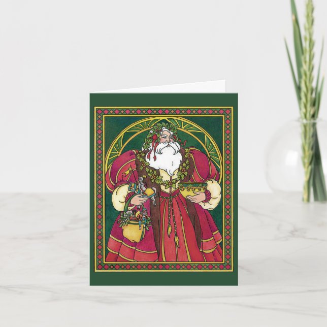 Vintage Christmas Thank You Holiday Card (Front)