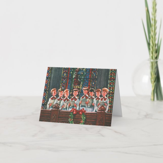 Vintage Christmas Thank You Holiday Card (Front)