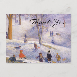 Vintage Christmas Thank You Postcard