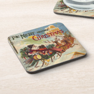 Vintage Christmas, The Night Before Christmas Coaster