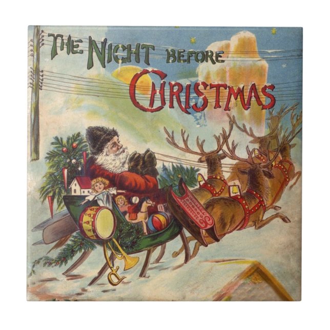 Vintage Christmas, The Night Before Christmas Tile (Front)