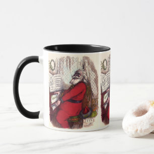 Vintage Christmas, Thomas Nast Santa Claus Piano Mug