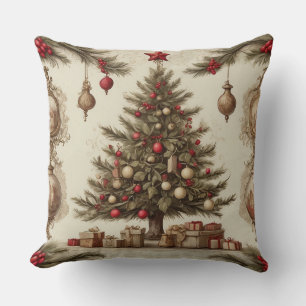 Vintage Christmas  Throw Pillow