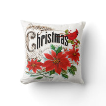 Vintage Christmas throw pillow