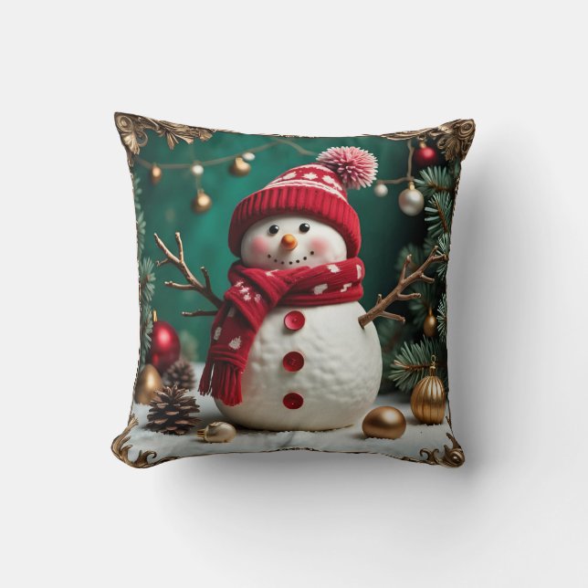 Vintage Christmas - Throw Pillow (Front)