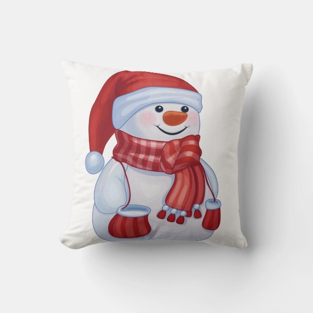Vintage  Christmas Throw Pillow (Front)