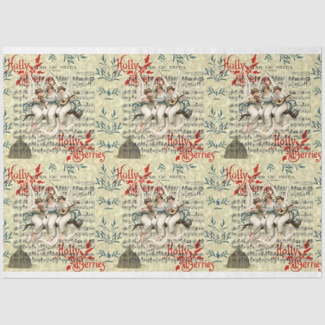 VINTAGE CHRISTMAS TISSUE PAPER (Front)