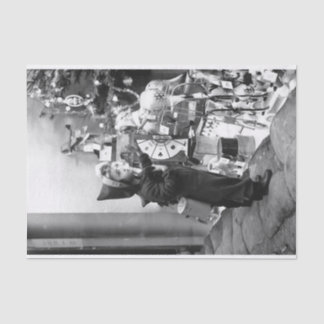 Vintage Christmas Tissue Paper GIRL SHOP TOYS 1939