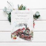 Vintage Christmas Train Birthday Ticket Invitation<br><div class="desc">All Aboard for a Magical Celebration! Invite guests to a whimsical birthday celebration with this Vintage Christmas Train Birthday Ticket Invitation. Perfect for winter birthdays, this charming invitation features a beautifully illustrated steam train decorated with holiday wreaths, snow-covered trees, and festive gift boxes. The classic vintage design evokes the magic...</div>