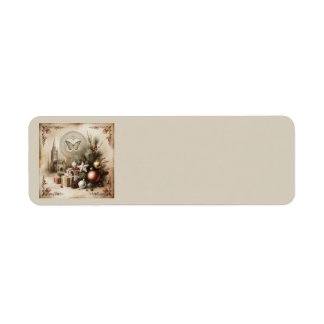 Vintage Christmas Tree Address Labels