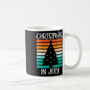 Vintage Christmas Tree Christmas In July Coffee Mug