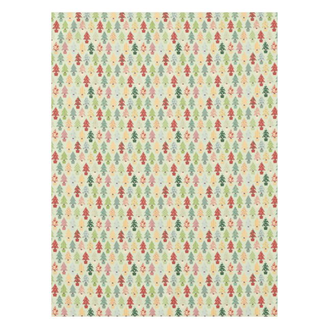 VINTAGE CHRISTMAS TREE CUSTOMIZABLE Tablecloth (Front)