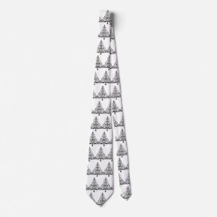 Vintage Christmas Tree Decorative Victorian Scroll Tie