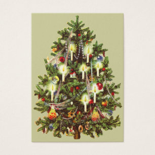 Vintage Christmas Tree Gift Tags