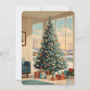 Vintage Christmas Tree Holiday Card