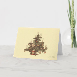 Vintage Christmas Tree Holiday Card