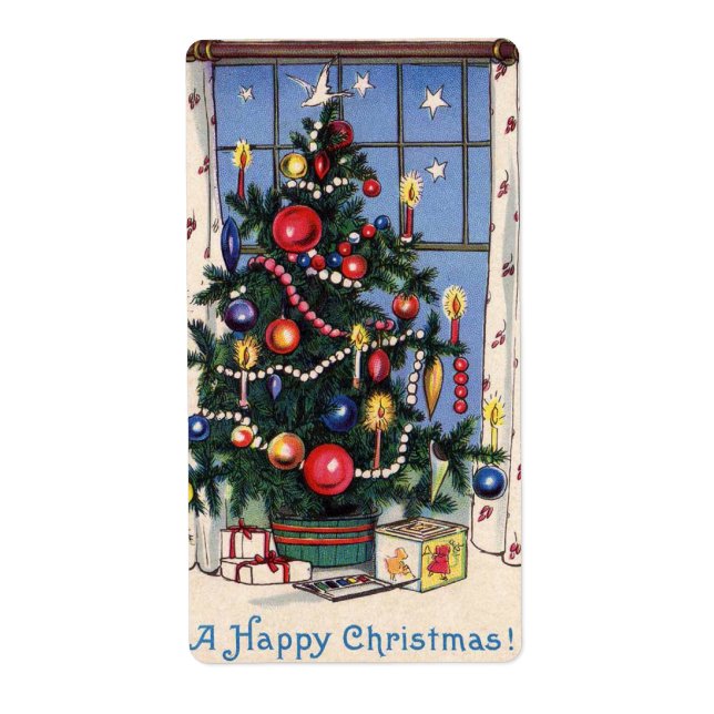 Vintage Christmas Tree Labels (Front)