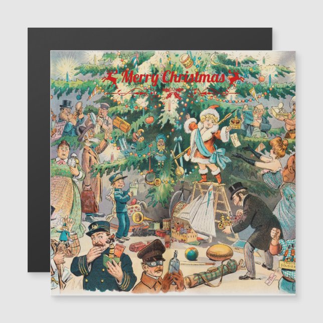 Vintage christmas Tree Lithographic  (Front/Back)