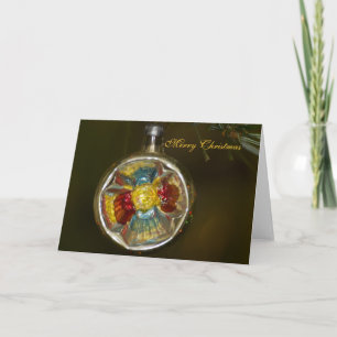 Vintage Christmas Tree Ornament Card