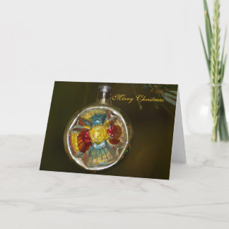 Vintage Christmas Tree Ornament Card