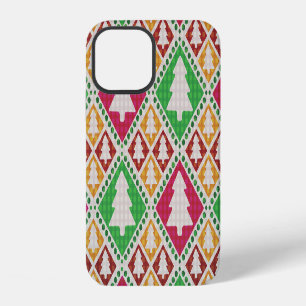 Vintage Christmas Tree Pattern. iPhone 12 Case