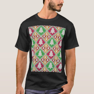 Vintage Christmas Tree Pattern. T-Shirt