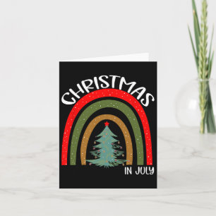 Vintage Christmas Tree Rainbow Christmas In July Card