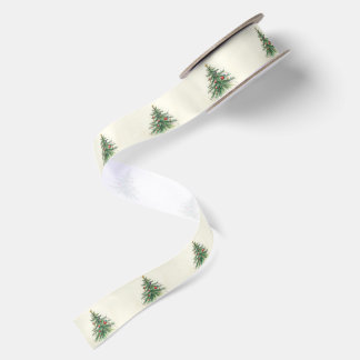 Vintage Christmas Tree Satin Ribbon