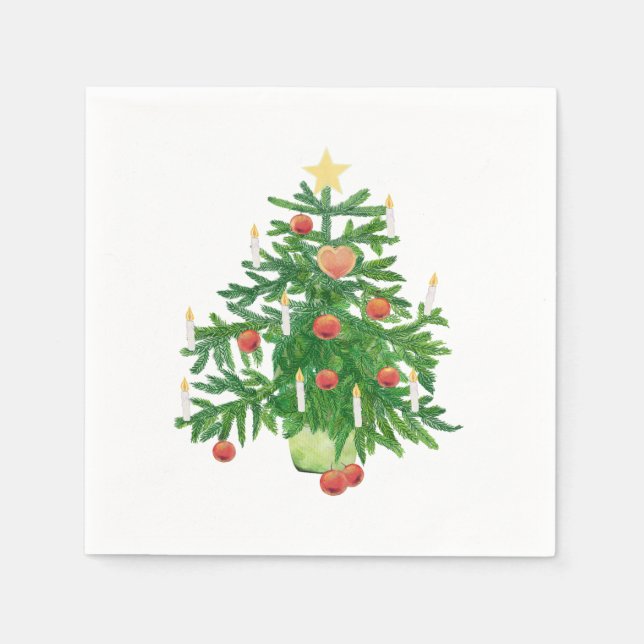 Vintage Christmas Tree with a Star   Napkin (Front)