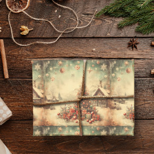 Vintage Christmas tree Wrapping Paper