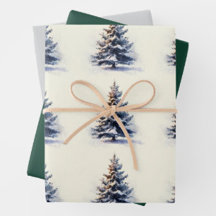 Vintage Christmas Tree Wrapping Paper