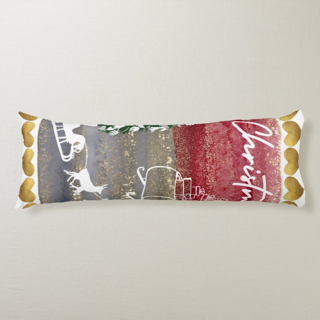 Vintage Christmas trees  Body Pillow (Front)