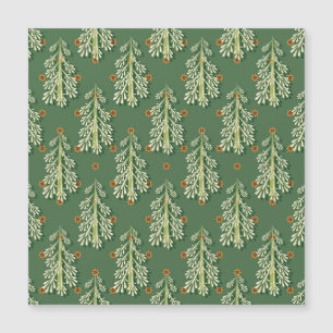 Vintage Christmas Trees Illustration Pattern