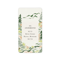 Vintage Christmas trees Return Address Label