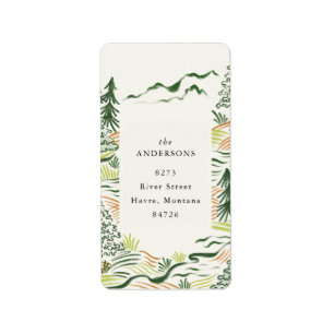 Vintage Christmas trees Return Address Label