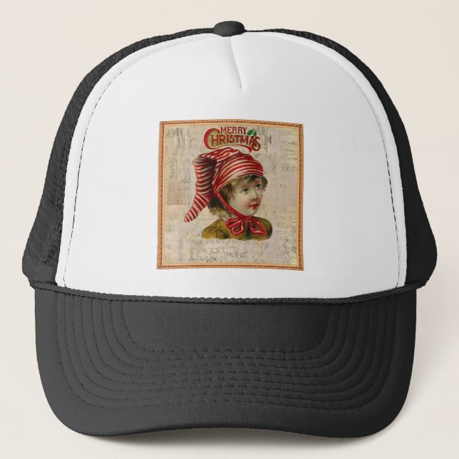Vintage Christmas Trucker Hat (Front)