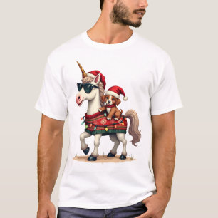 Vintage Christmas Unicorn and Dog Ugly Sweater Sty