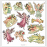 Vintage Christmas, Victorian Angels<br><div class="desc">Vintage illustration religious Merry Christmas holiday image featuring a variety of angels.</div>