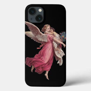 Vintage Christmas, Victorian Guardian Angel iPhone 13 Case