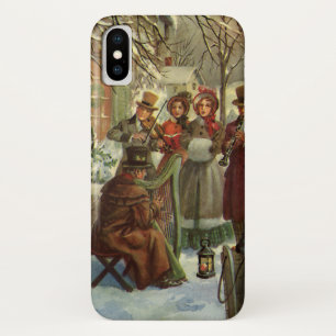 Vintage Christmas, Victorian Musicians Play Music Case-Mate iPhone Case