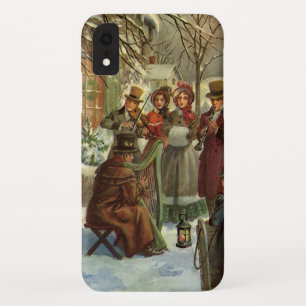Vintage Christmas, Victorian Musicians Play Music iPhone XR Case