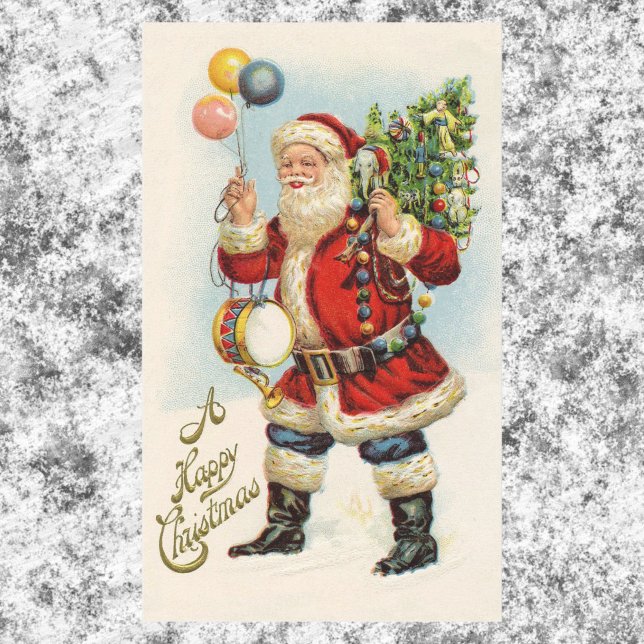 Vintage Christmas, Victorian Santa Claus Balloons Sticker (Creator Uploaded)