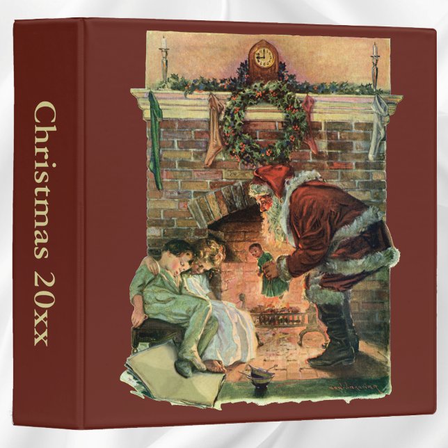 Vintage Christmas, Victorian Santa Claus Children Binder (Creator Uploaded)