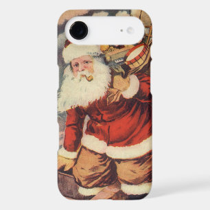Vintage Christmas Victorian Santa Claus in Chimney