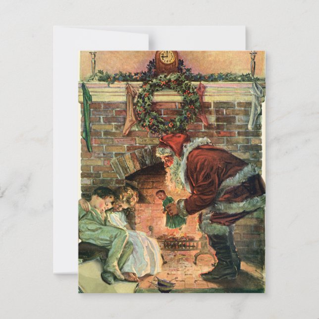 Vintage Christmas Victorian Santa Claus Invitation (Front)