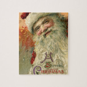 Vintage Christmas, Victorian Santa Claus Portrait Jigsaw Puzzle