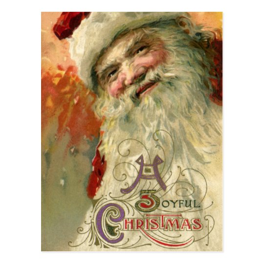 Vintage Christmas, Victorian Santa Claus Portrait Postcard