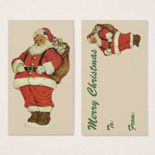 Vintage Christmas, Victorian Santa Claus with Toys